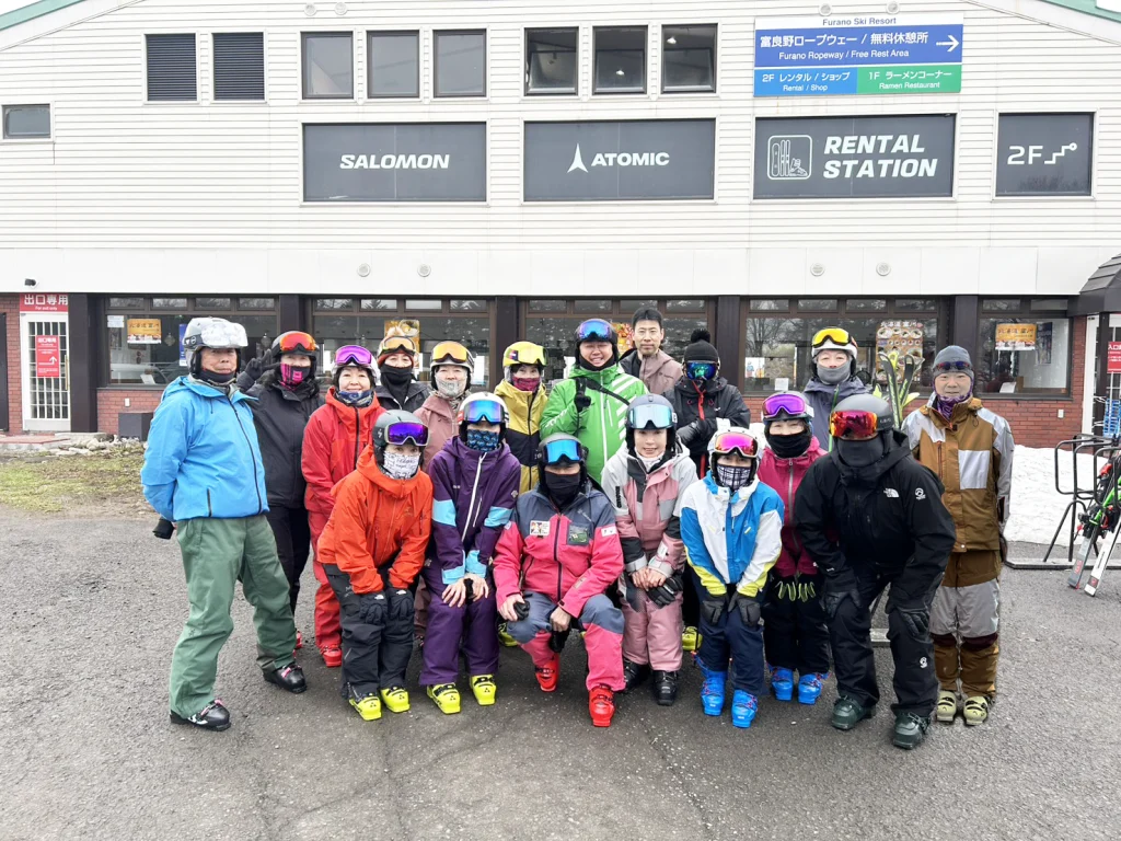 富良野スキー場での春の残雪研修会